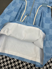 LV FRONT ZIP SLEEVELESS DRESS BLUE 25S IN POLYESTER 266638