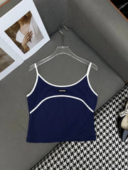 MIUMIU COTTON SPAGHETTI STRAP TOP 269080