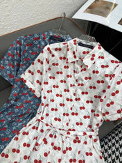 LV SHIRT DRESS CHERRY 25S IN POLYESTER 266624