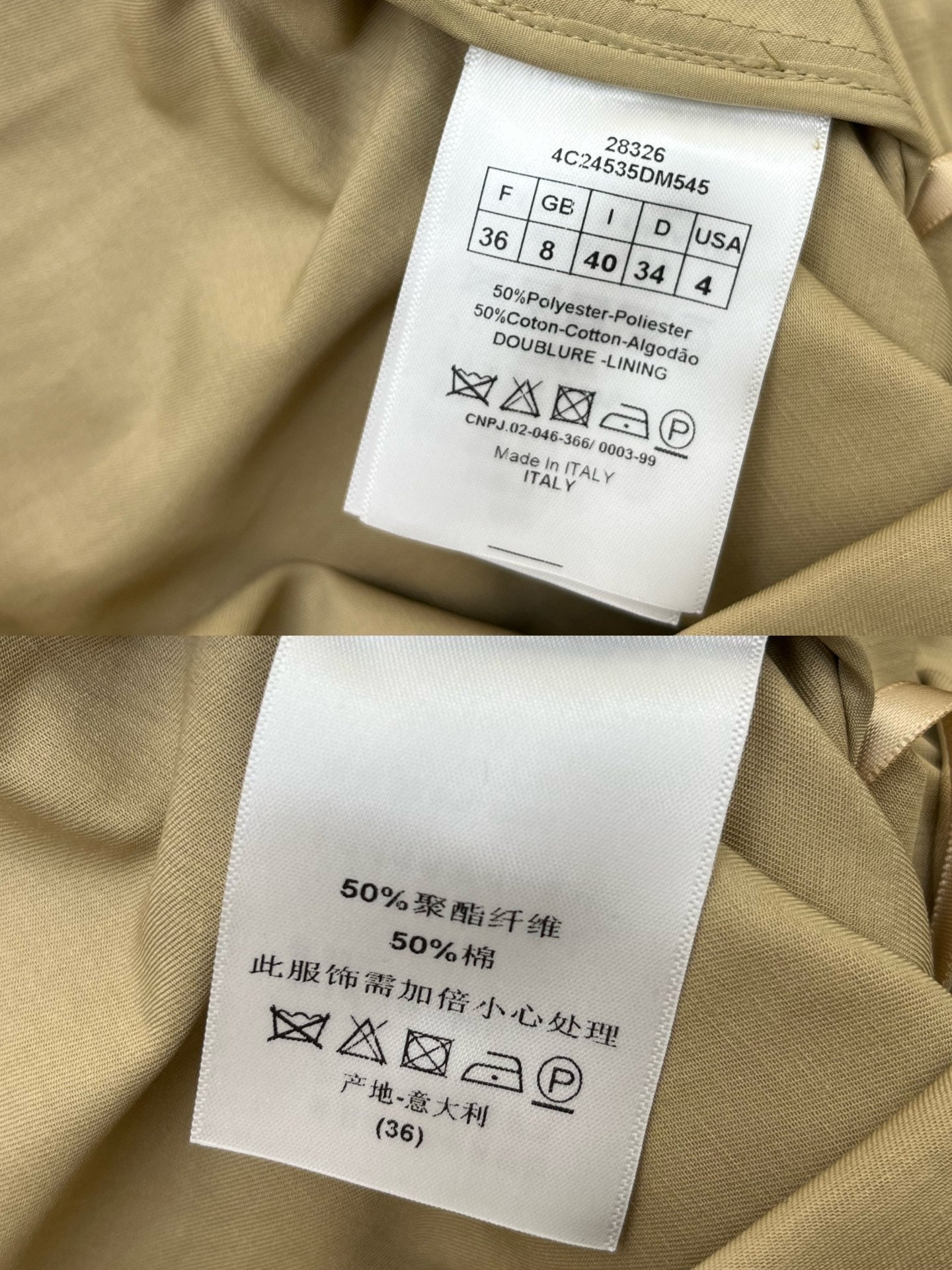 DIO SIDE ZIP SKIRT25S IN COTTON 266675