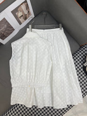 LAPEL VEST JACQUARD MONOPOLY WHITE 266718