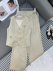 SET SLEEVELESS TOP AND TENCEL PANTS