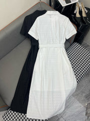 DIOR LONG SHIRT DRESS 25S IN COTTON JACQUARD 266617