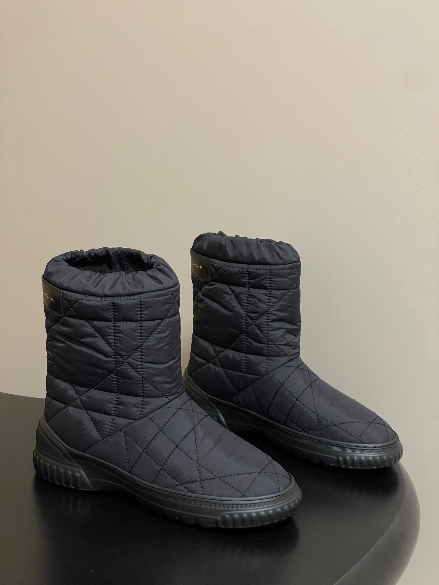 DIOR 25S FROST LOW ANKLE BOOTS IN BLACK FABRIC