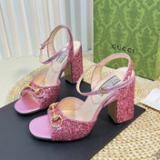 GG Women Sandal High Heels Pink
