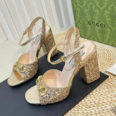 GG Women Sandal High Heels Cream