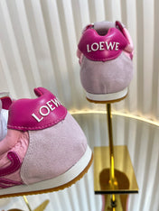 LOEWE 26S RUNNER 2.0 SNEAKERS IN PINK SUEDE AND FABRIC