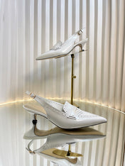BOY SLINGBACK PUMP 35MM 25S IN WHITE CALFSKIN