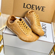 LOEWE 26S RUNNER 2.0 SNEAKERS IN BROWN CALFSKIN AND SUEDE