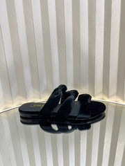 THREE STRAPS MULE IN BLACK VELVET