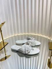 LACE SANDALS IN WHITE CALFSKIN