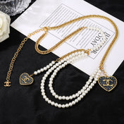 CHANEL 25S CHAIN BELT IN WHITE PEARL 614480