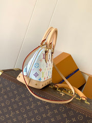 ALMA BB BAG 23 IN COLORFUL MONOGRAM COWHIDE GOLD-TONE HARDWARE