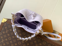 LV 25S NÉONOÉ BB 20 IN MISTY PURPLE CALFSKIN GOLD HARDWARE