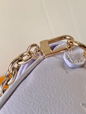 LV 25S WALLET ON CHAIN IVY 23 IN MISTY PURPLE EMBOSSED CALFSKIN TRIM