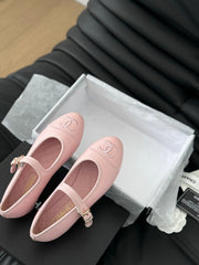 MARY JANE SHOES IN LIGHT PINK LAMBSKIN