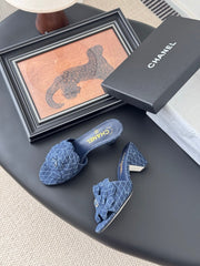 HIGH HEELS CAMELLIA IN NAVY BLUE DENIM