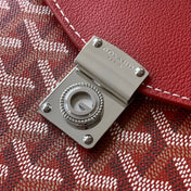 CHYPRE WALLET-POUCH 21 IN CLASSIC RED GOYARDINE CANVAS AND CALFSKIN