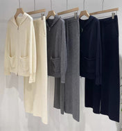 LP KNIT CARDIGAN & WIDE-LEG PANTS SET STYLE 39