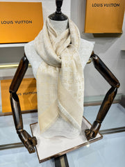 LV SCARF 140 CM IN WOOL MIX SILK 693013