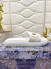 DIOR FLAT SLIDES 25S IN WHITE TPU