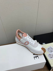 LW FLOW RUNNER SNEAKER WHITE-PEACHY SUEDE