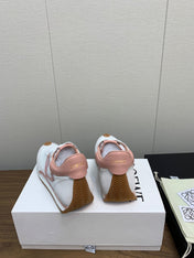 LW FLOW RUNNER SNEAKER WHITE-PEACHY SUEDE