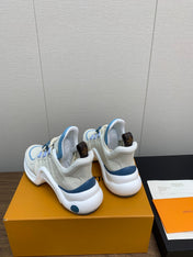 LV ARCHLIGHT SNEAKER BEIGE MIX COBALT BLUE CALFSKIN