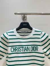 DIOR 25S STRIPED SHORT-SLEEVE T-SHIRT 671