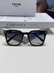TRIOMPHE SUNGLASS 497819 IN GOLD METAL BLACK SMOKE LENSES