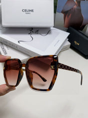 TRIOMPHE SUNGLASS 497830 IN HAVANA ACETATE EMBOSSED LOGO