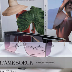 SUNGLASS CLUB M1U 566688 IN BLACK ACETATE PINK SMOKE LENSES