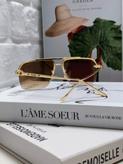 PANTHÈRE SQUARE FRAME SUNGLASSES 543534 IN METAL