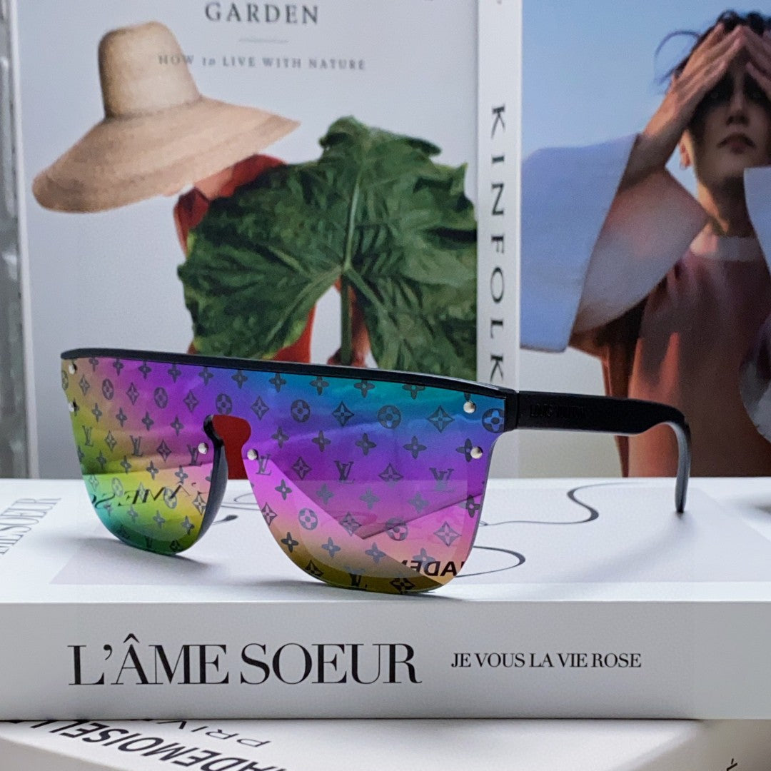 WAIMEA SUNGLASSES 581361 IN MULTICOLOR ACETATE MONOGRAM ON LENS