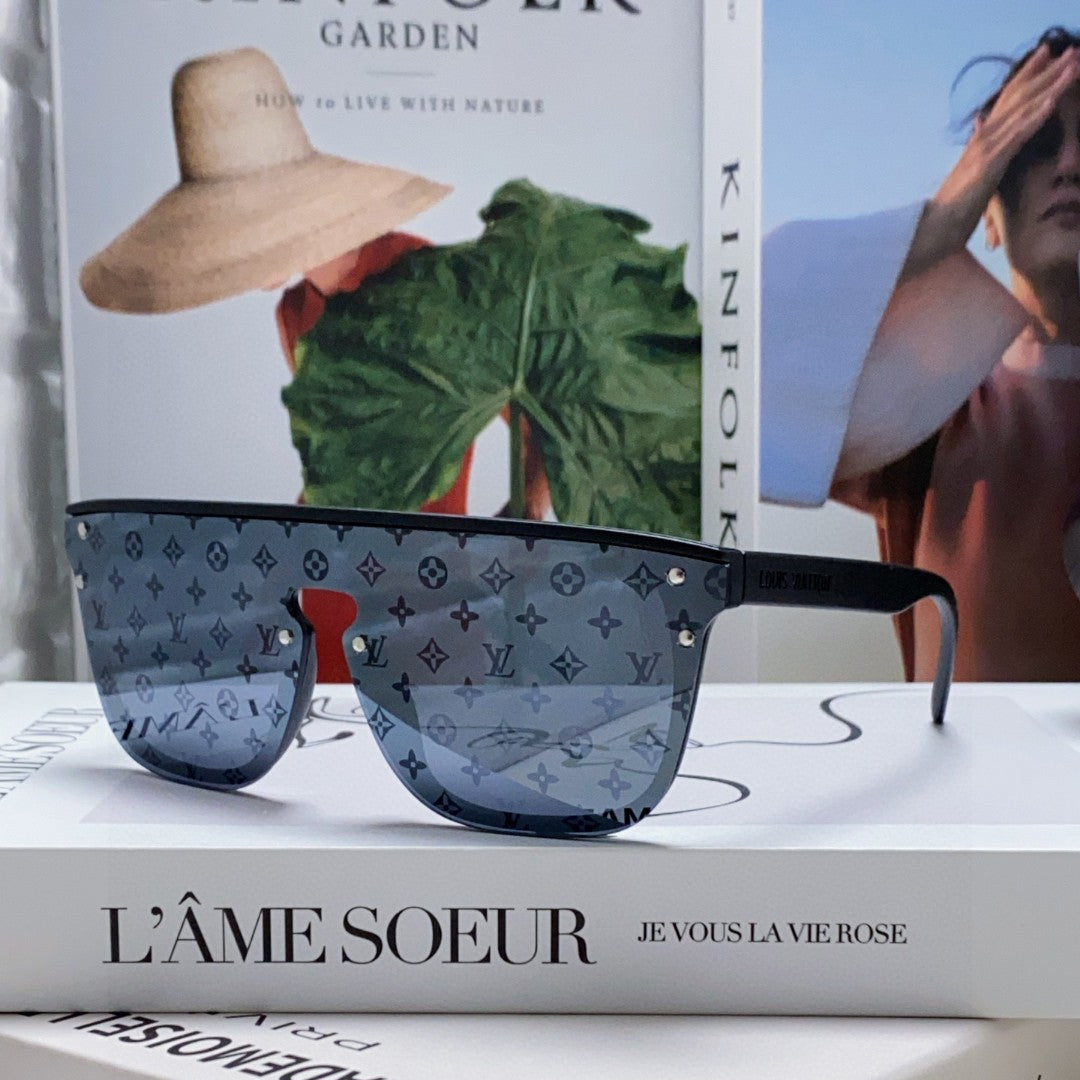 WAIMEA SUNGLASSES 581362 IN BLACK ACETATE MONOGRAM ON LENS