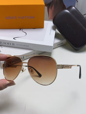 PILOT SUNGLASS 581363 IN GOLD METAL BROWN SMOKE LENSES
