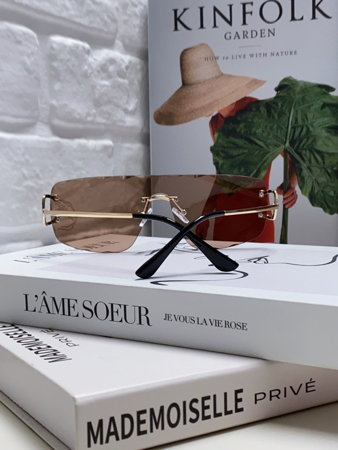 C DE RIMLESS NAVIGATOR FRAME SUNGLASSES 548665 IN METAL