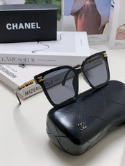 SQUARE SUNGLASSES 632886 IN BLACK ACETATE METAL FRAME EMBOSSED LOGO