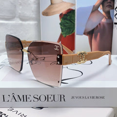 SQUARE SUNGLASSES 632892 IN BEIGE ACETATE BROWN SMOKE LENSES