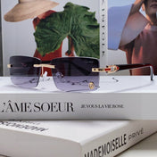 C DE RECTANGULAR FRAME SUNGLASSES 518454 IN METAL