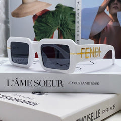 EMBOSSED LOGO DIAGONAL RECTANGULAR SUNGLASSES 563312 IN ACETATE