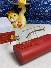 C DE SQUARE FRAME SUNGLASSES 522656 IN METAL AND WOODEN