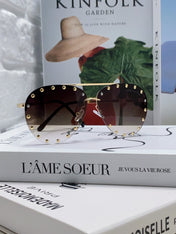 PARTY PILOT SUNGLASSES 567464 IN GOLD METAL BROWN SMOKE LENSES