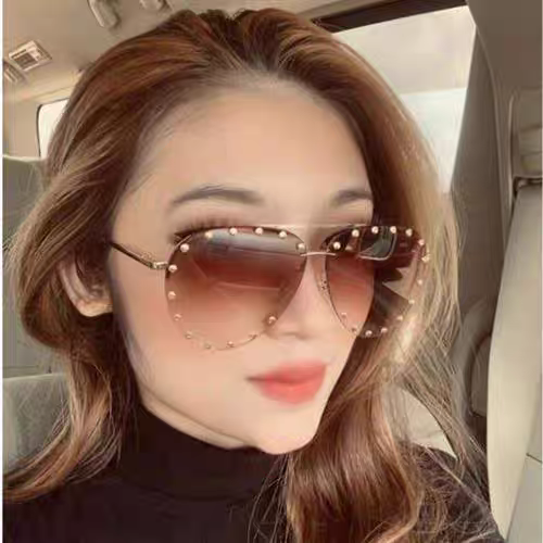 PARTY PILOT SUNGLASSES 567464 IN GOLD METAL BROWN SMOKE LENSES