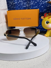 SIGNATURE SQUARE SUNGLASSES 567475 IN GOLD METAL BROWN SMOKE LENSES