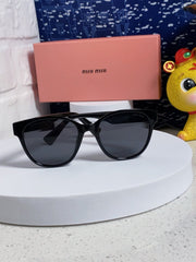 RUNWAY SUNGLASSES 567504 IN BLACK ACETATE SILVER LOGO BLACK LENSES