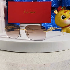 PANTHÈRE RECTANGULAR FRAME SUNGLASSES 567503 IN METAL