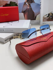 CRYSTAL STUDDED C DE RECTANGULAR FRAME SUNGLASSES 533159 IN METAL