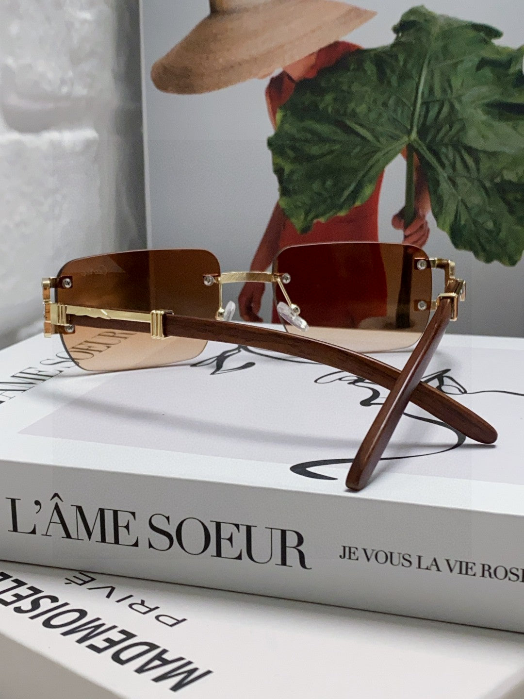 CRYSTAL STUDDED C DE RECTANGULAR FRAME SUNGLASSES 533159 IN METAL