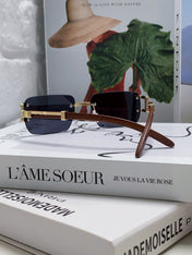 CRYSTAL STUDDED C DE RECTANGULAR FRAME SUNGLASSES 533159 IN METAL